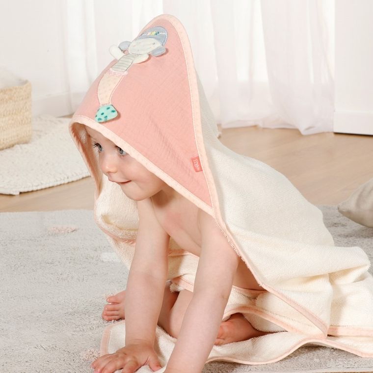 Fehn, Morze, ręcznik z kapturem, syrenka, 80-80 cm