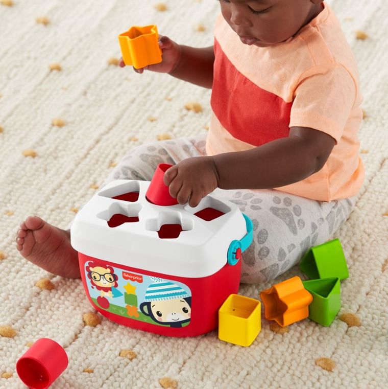 Fisher-Price, Pierwsze klocki malucha + piramidka z kółek, zabawka niemowlęca