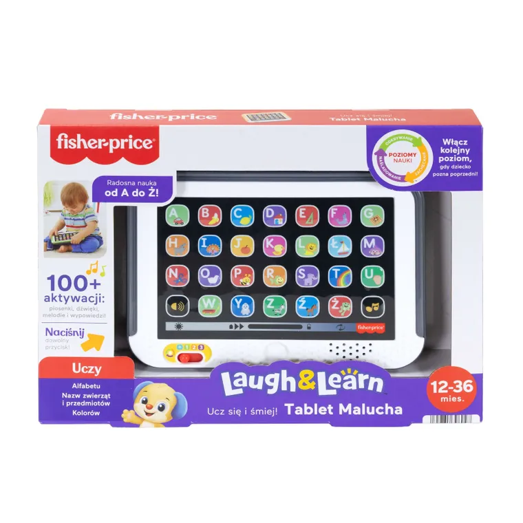 Fisher-Price, Stoliczek edukacyjny - Sztaluga 4 w 1 + Tablet malucha gratis, zestaw promocyjny