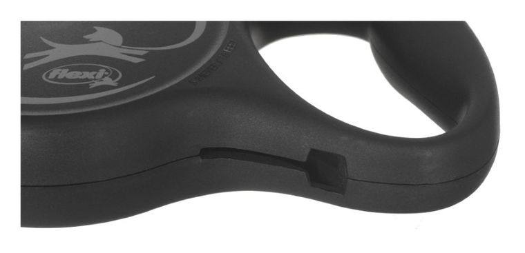 Flexi Black Design, smycz taśmowa, rozmiar M, 5m, czarna