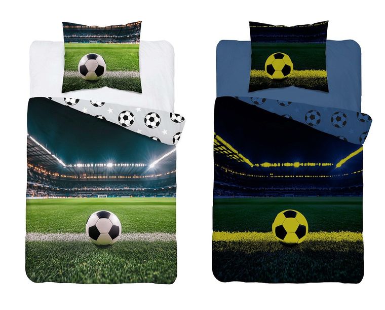 Fluo, komplet pościeli młodzieżowej, 140-200 cm + 70-80 cm, boisko