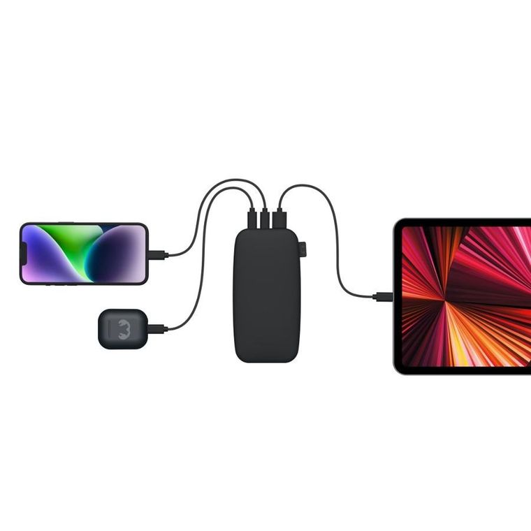 Fresh 'n Rebel, powerbank, 24000 mAh, USB-C Power Delivery 20W, stalowy ciemny