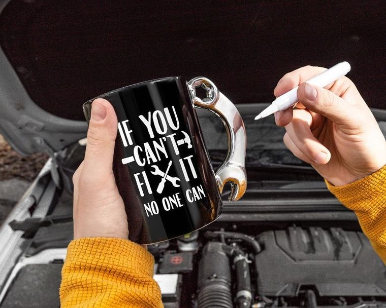 Gadget Master, kubek z markerem, bohater domu