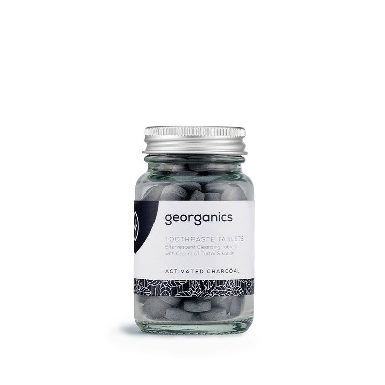 Georganics, naturalne tabletki do mycia zębów, Activated Charcoal, 120 tabletek