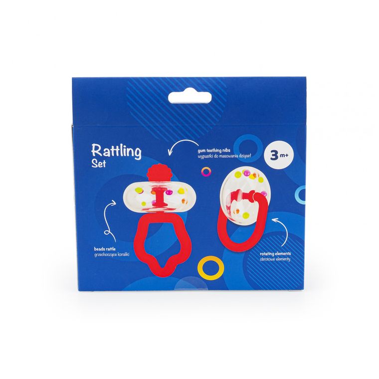 GiliGums, zestaw grzechoczący, czerwony