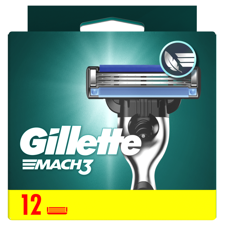 Gillette, Mach3, ostrza wymienne do maszynki do golenia dla mężczyzn, 12 szt.