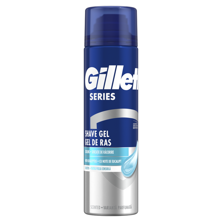 Gillette, Series Sensitive Cool, żel do golenia dla mężczyzn, 200 ml