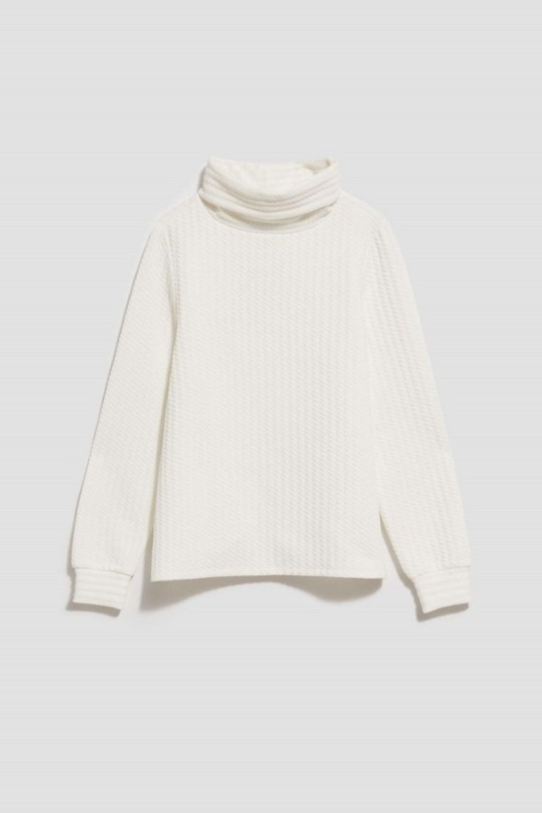 Golf damski, biały, Moodo