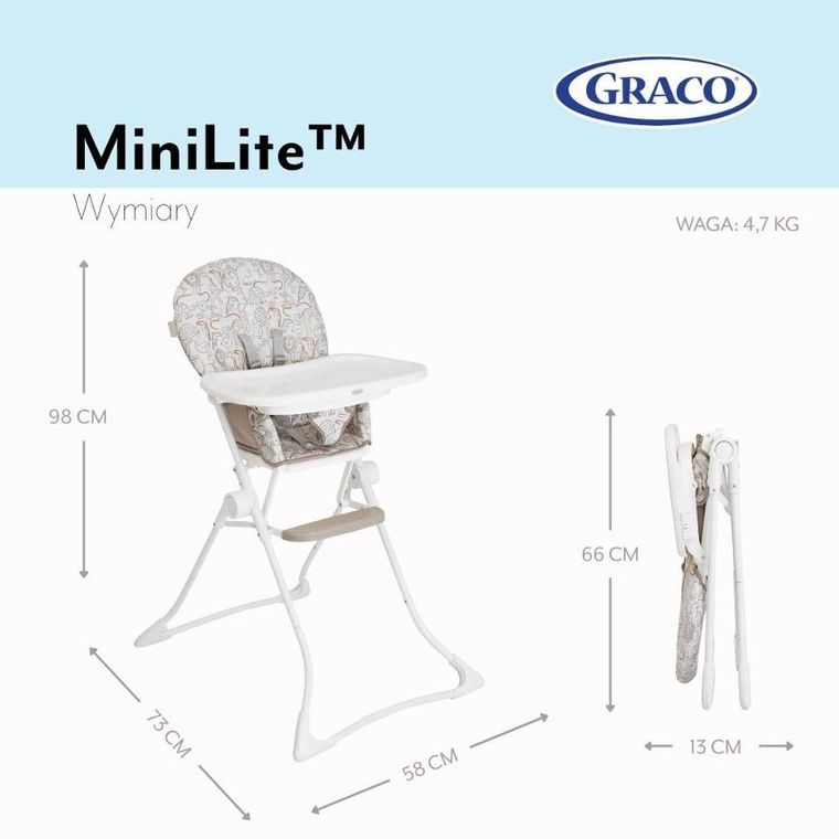 Graco, Minilite, krzesełko do karmienia, fruitella