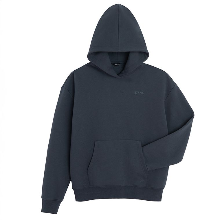 Granatowa bluza z kapturem oversize NOWEAR