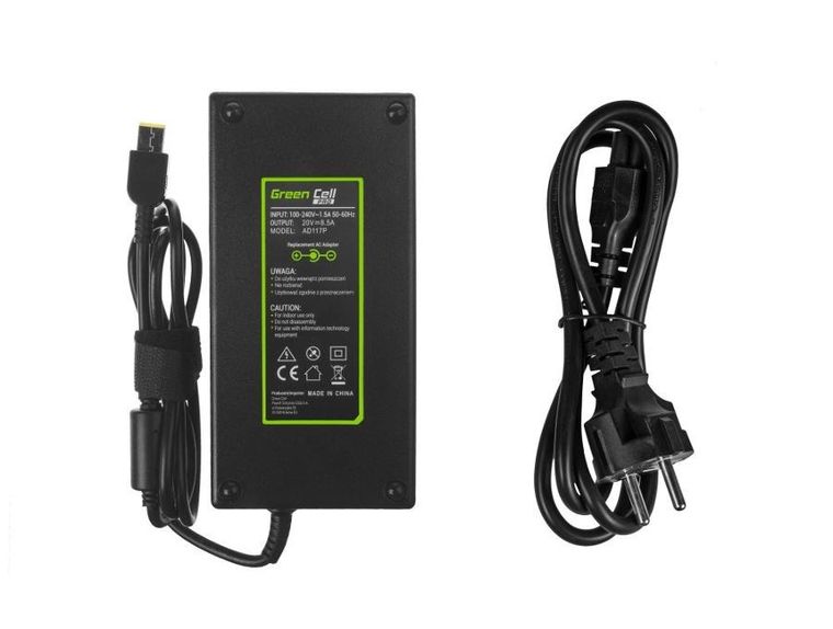 Green Cell, zasilacz, Ad117p Lenovo 20v 8.5a 170w