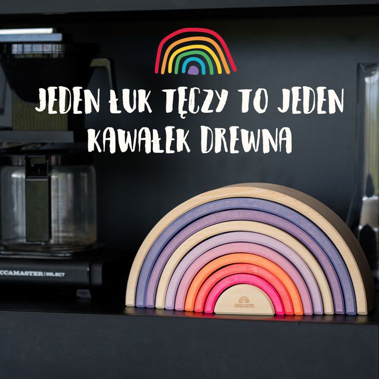 Grimm's, Tęcza, neon pink, 10 elementów