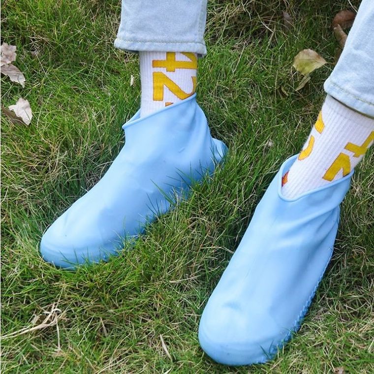 Gumowe wodoodporne ochraniacze na buty, niebieskie, rozmiar 35-39