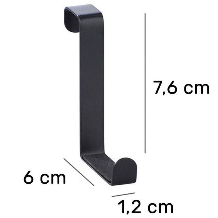 Haczyki na drzwi, 4 szt., metalowe