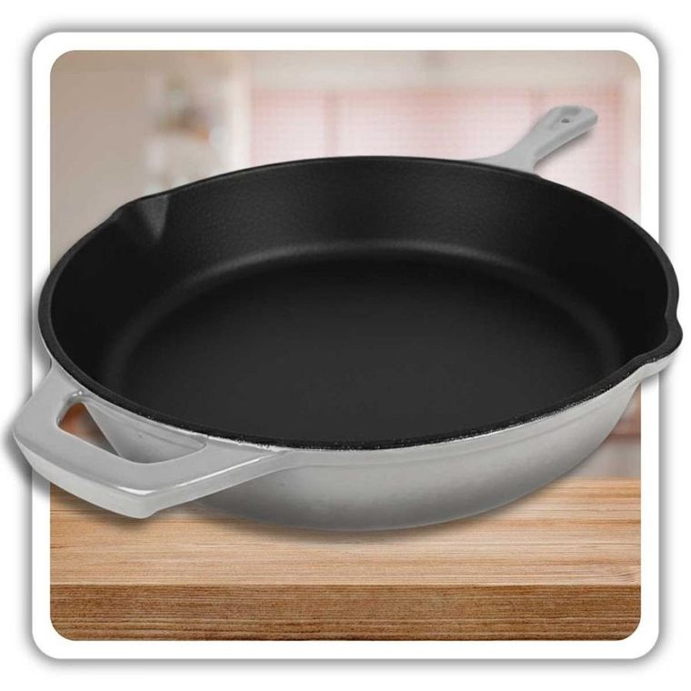 Hage, emaliowana patelnia, żeliwna, szara, 26 cm