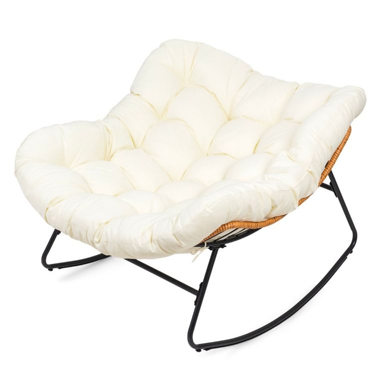 HaloFuture, bujany fotel, kokon skandynawski, XL, beżowy