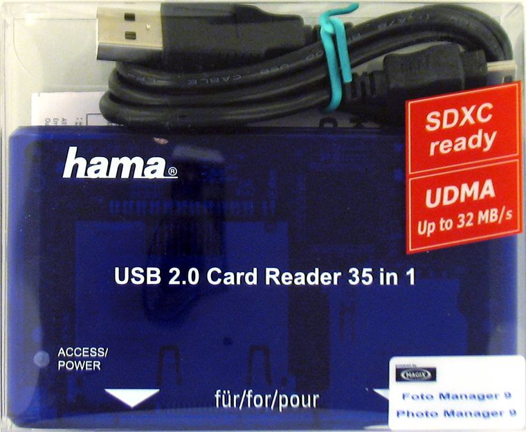 Hama, czytnik kart 35w1, USB 2.0