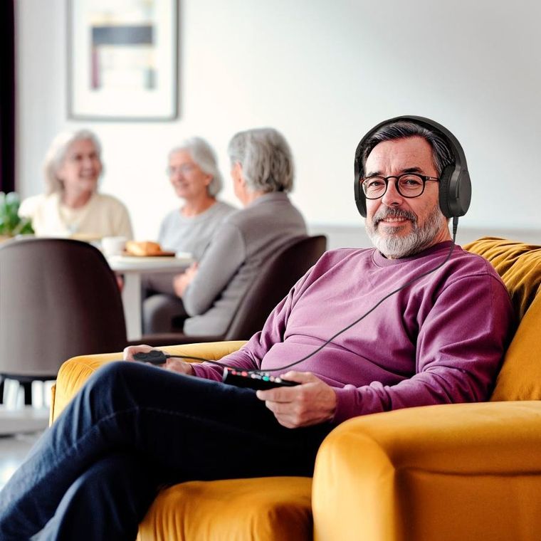 Hama, słuchawki telewizyjne, nauszne, kabel 6 m