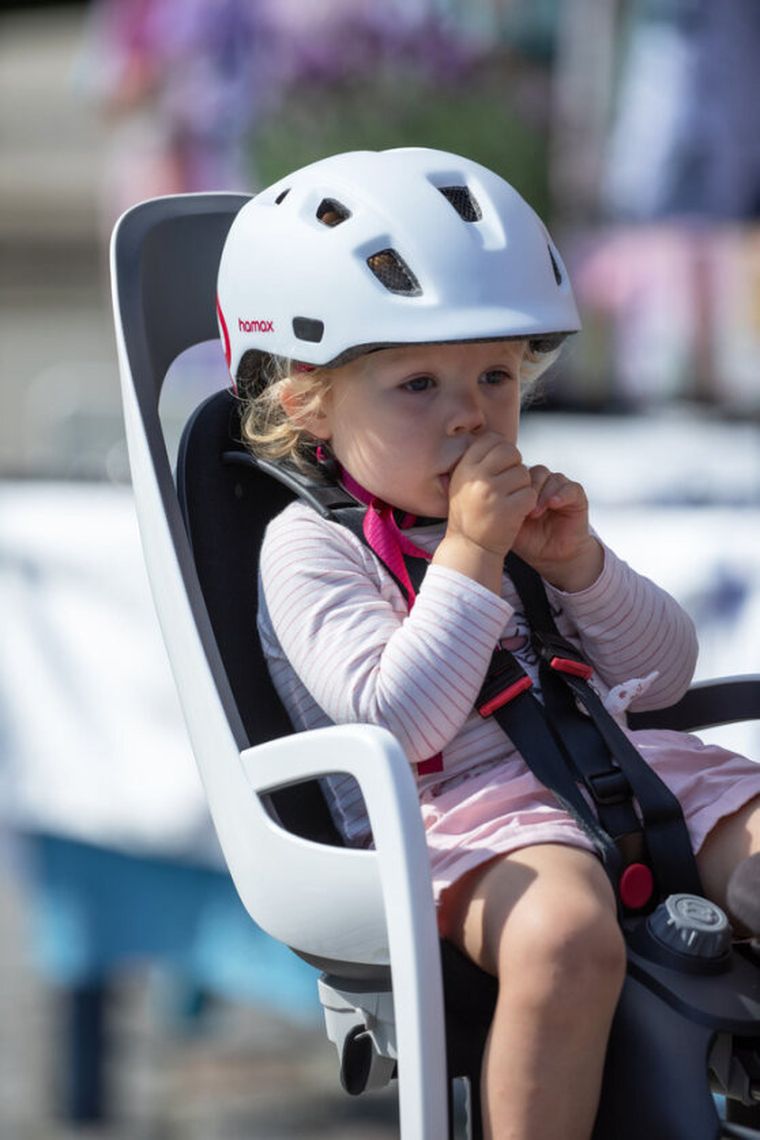 Hamax, Caress, fotelik rowerowy montowany na ramie, white/mint