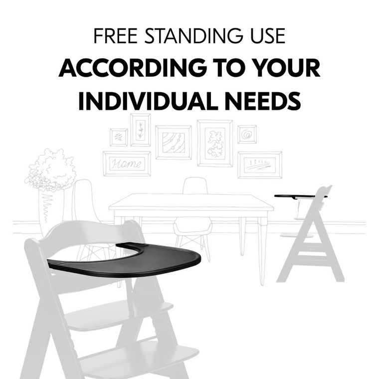 Hauck, Alpha, Click Tray, tacka, Black