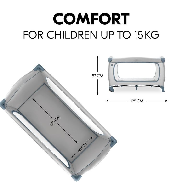 Hauck, Sleep N Play Go Plus, łóżeczko turystyczne, dusty blue