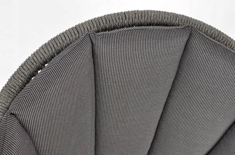 Hedo, krzesło ogrodowe z poduszką, szare