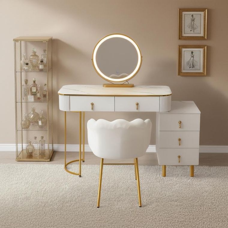 Hedo, Verdiro, toaletka kosmetyczna z lustrem LED, biała