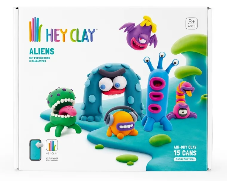 Hey Clay, Obcy, masa plastyczna, 15 szt.