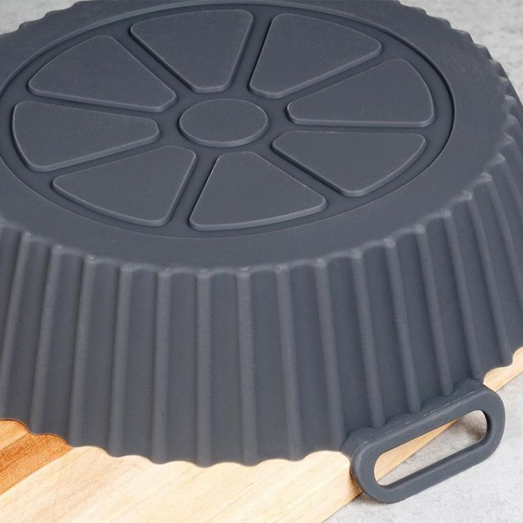 Hit, wkład do frytkownicy air fryer, silikonowy, szary, 20 cm