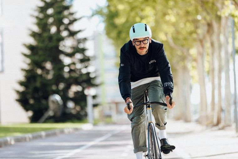 HJC, Calido, kask rowerowy, rozmiar M, biało-srebrny