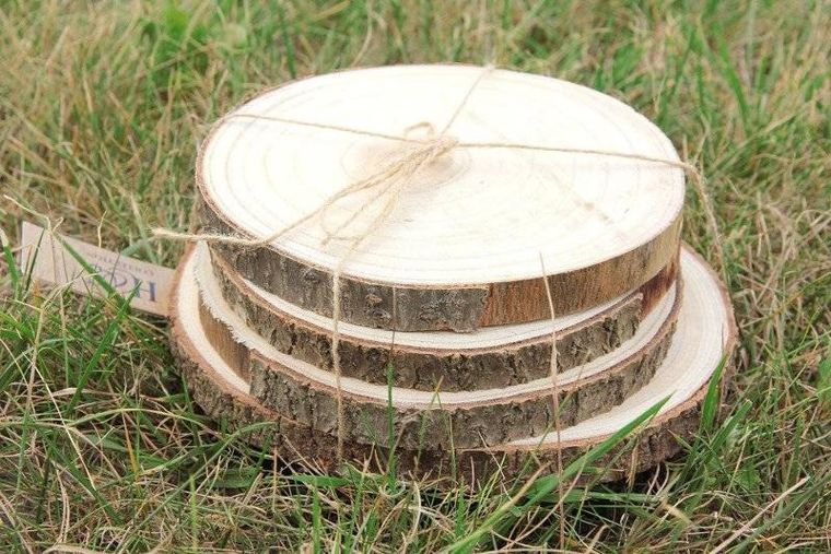 Home Styling Collection, drewniane podkładki pod talerze, Natural, zestaw 4 szt.