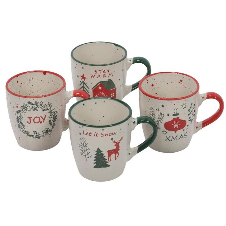 Home Styling Collection, zestaw kubków świątecznych, 200 ml, 4 szt.