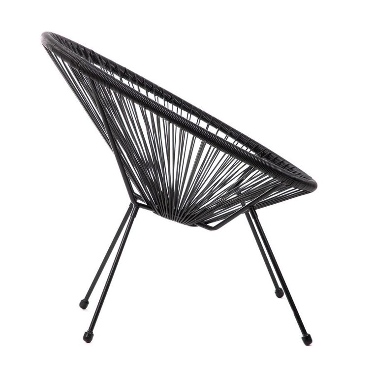 Homla, Acapulco Fiesta, fotel, czarny, 70-73-80 cm