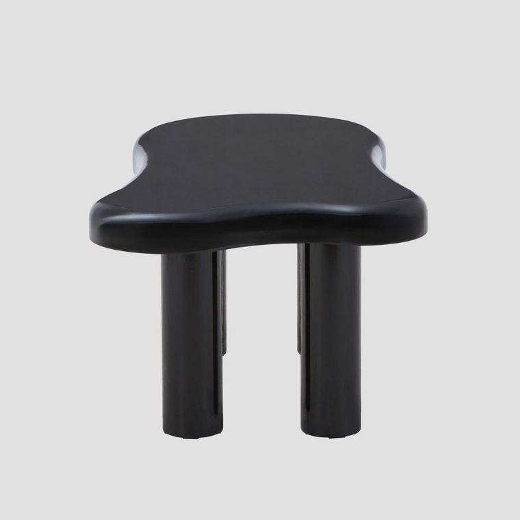 Homla, Alto, stolik kawowy, lakierowany, czarny, 100-60-45 cm