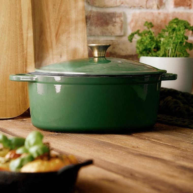 Homla, Andreas, garnek, żeliwny zielony, 3,5 l