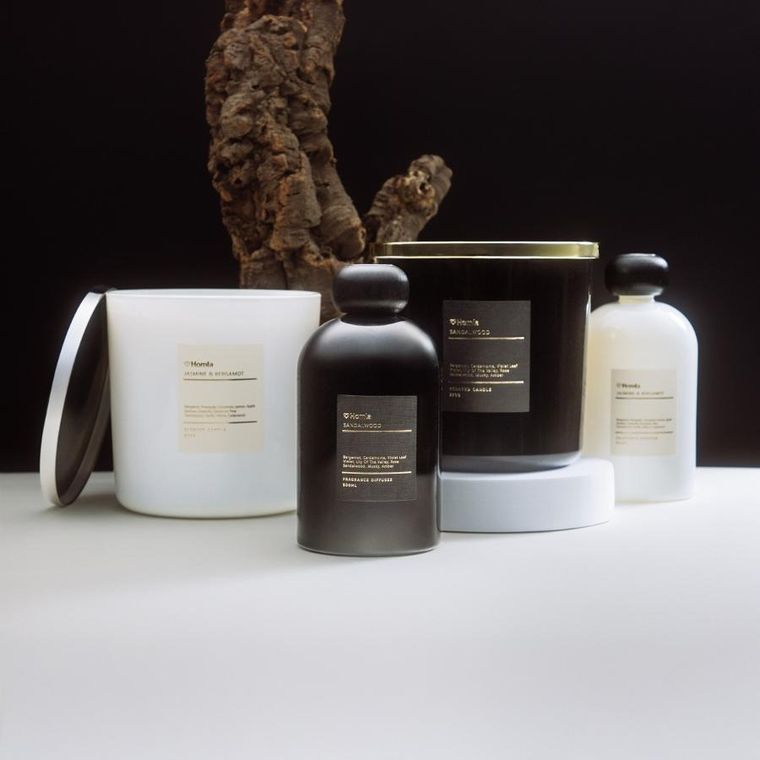 Homla, Aura, świeca zapachowa, Jasmine&Bergamot, 870g