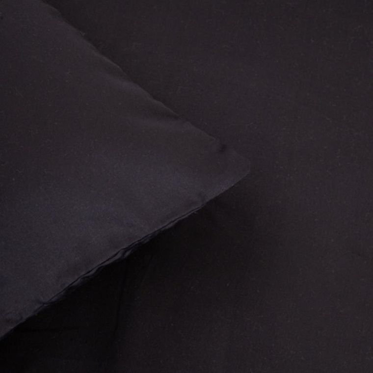 Homla, Bamsa, pościel, gładka z satyny bambusowej czarna, 160-200 cm