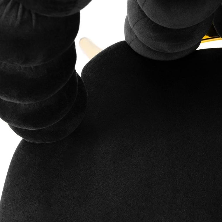 Homla, Bubble Team, Krzesło welurowe czarne, 56,5-52-87 cm, 871837