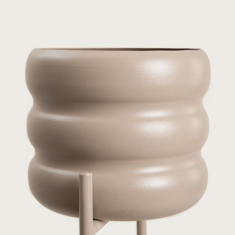 Homla, Buuble, kwietnik potrójny, beżowy, 36-25-60 cm