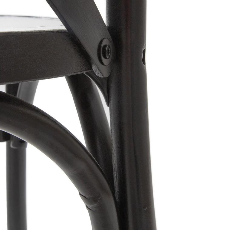 Homla, Drev, Krzesło drewniane czarne, 43,5-44-89,5 cm, 875743