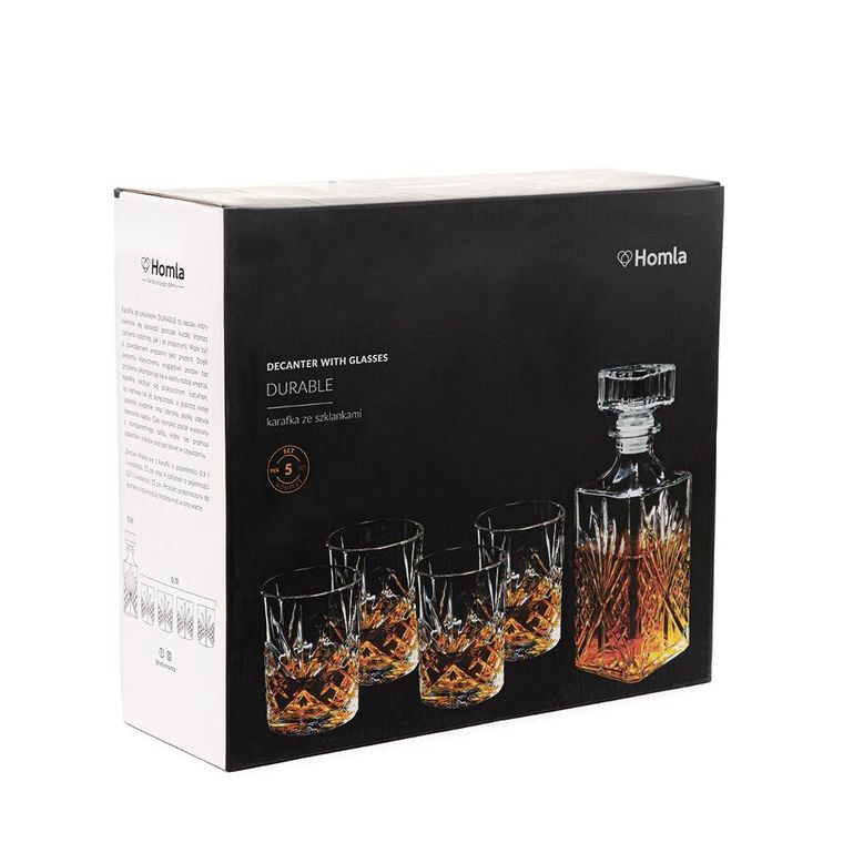 Homla, Durable, karafka ze szklankami, 5 szt.