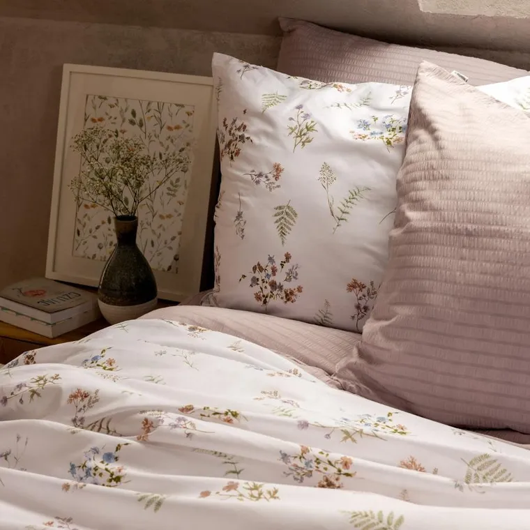 Homla, Fern, Pościel bawełniana w kwiaty 160-200 cm