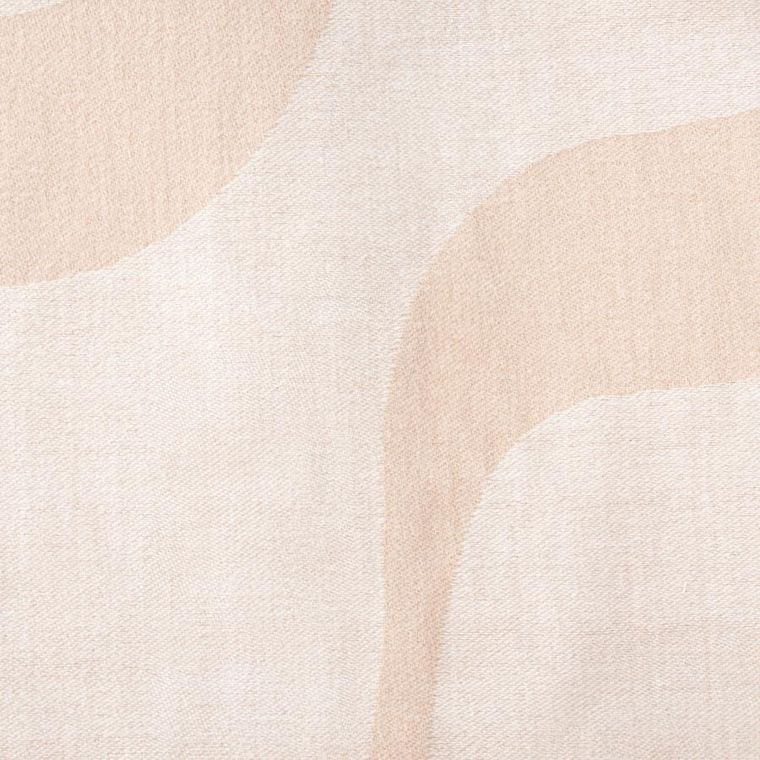 Homla, Kalor, koc, beżowy żakardowy we wzór z frędzlami, 135-200 cm