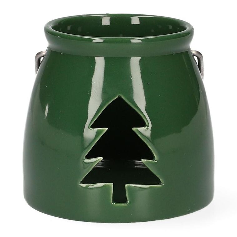 Homla, Lanern, lampion, z choinką zielony, 8-8 cm