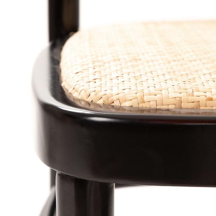 Homla, Legno, Krzesło rattanowe czarne, 49-45-83 cm, 871363