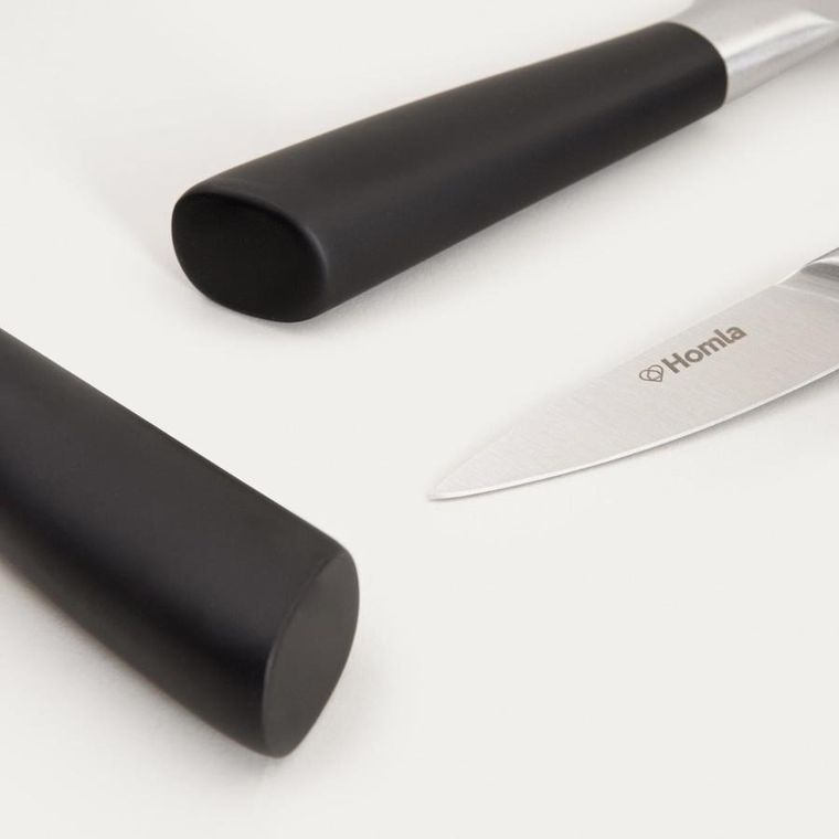 Homla, Liba, zestaw noży, z czarną rączką, 3 elementy