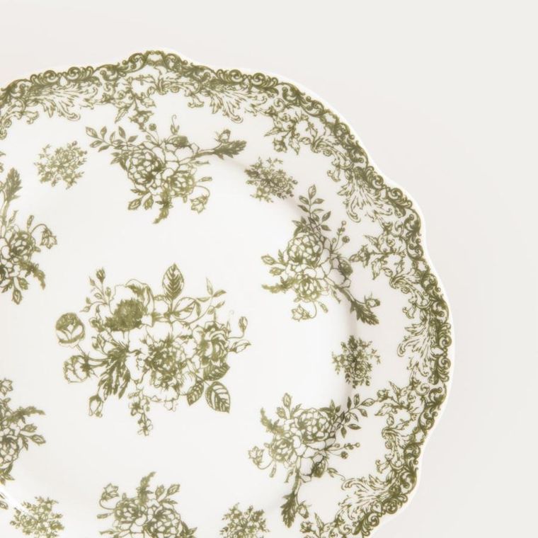 Homla, Lourry, talerz, deserowy zielony, 19 cm