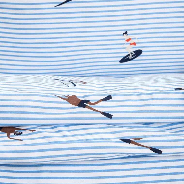 Homla, Mare, pościel, z mikrofibry w wakacyjny wzór, 200-220 cm