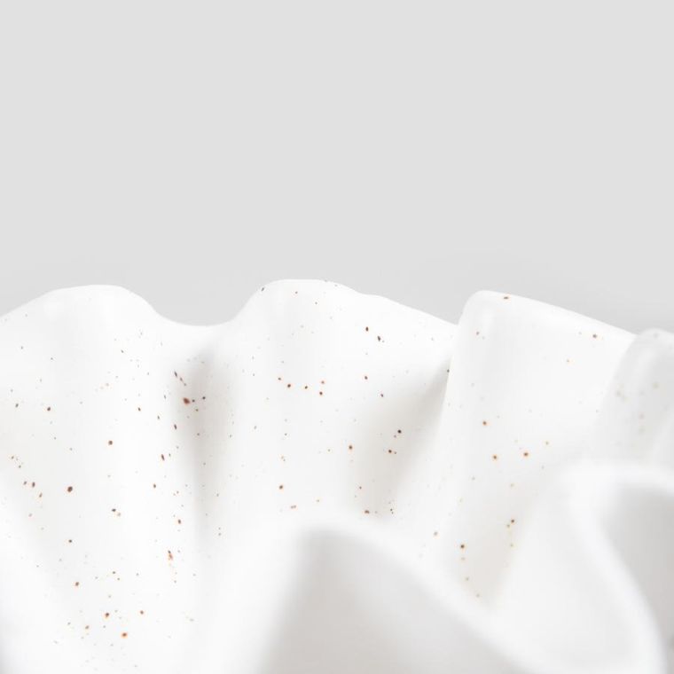 Homla, Modern Hamptons, misa dekoracyjna, ceramiczna, biała, 19-19-6 cm, 737695