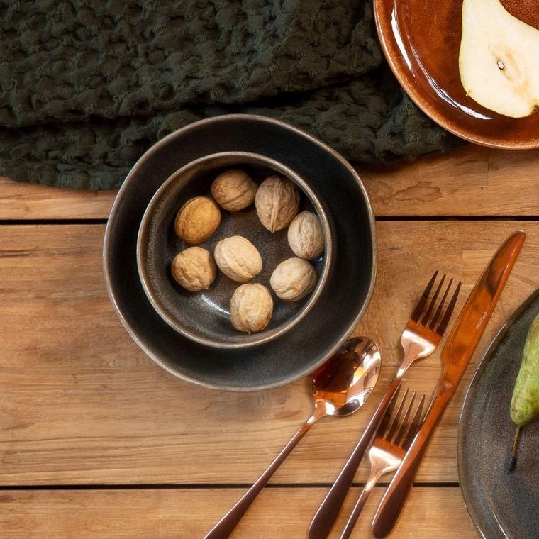 Homla, Mystic, talerz, głęboki szary, 19 cm